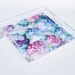 Hydrangea Plexi Tray 30X30CM