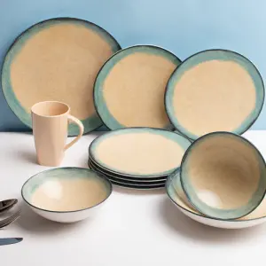 Sevu Dinner Set of 24 Porcelain Plates