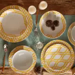 Yuli dinner set 24 porcelain plates