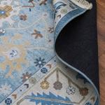 Cream Floral Chenille Rug