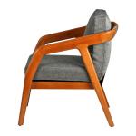 OLI - Wood Armchair with a leather back