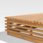 Batten Teak Outdoor Coffee Table
