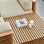 Batten Teak Outdoor Coffee Table