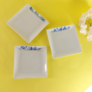 Blue Easter Egg Dessert Plates Set of Six