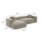 Soho L-Shape 3 Seats Sofa Beige