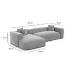 Soho L-Shape 3 Seats Sofa Lite Grey