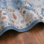 Cream Floral Chenille Rug