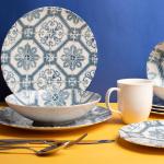 Osmani Dinner Set of 24 Porcelain Plates