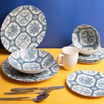 Osmani Dinner Set of 24 Porcelain Plates