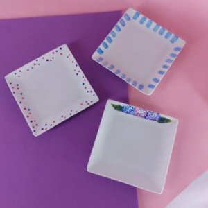 Hydrangea Dessert Plates Set of Six