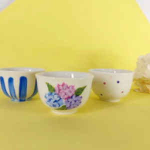 Hydrangea Arabic Coffee Cups Set of Six