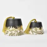 Calligraphy Tarboosh set of 2