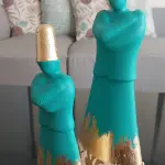 Standing Dervish With Gold Leaf set of 2