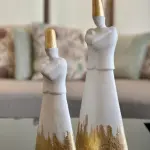 Standing Dervish With Gold Leaf set of 2