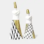 Standing Dervish With Gold Leaf set of 2