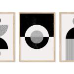 Black and white contemporary abstract