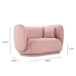Rico 2 Seats Sofa Pink