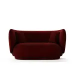 Rico 2 Seats Sofa Dark Red
