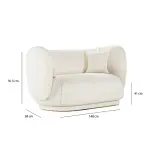 Rico 2 Seats Sofa Off White