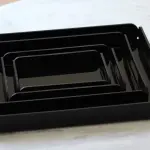 Solid Black Serving Tray