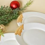 Gold Stars Accents – Dessert Plates (Set of Six)