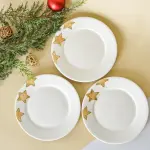 Gold Stars Accents – Dessert Plates (Set of Six)