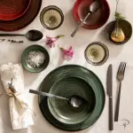 Porland Lykke Green Dinner Set