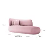Boucle 2 Seats Sofa Pink