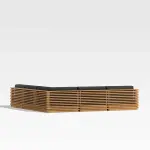 Batten Teak Sectional Outdoor Sofa