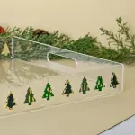 Evergreen Tree Accents with a Touch of Gold – Acrylic Tray
