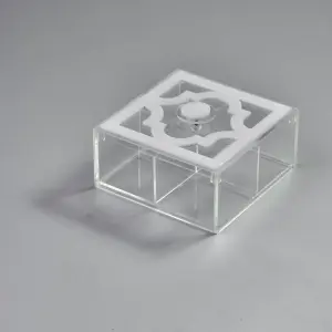 Moroccan small squared divided box - Movable Partitions -