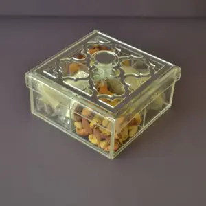 Moroccan small squared divided box - Movable Partitions -