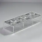 Geometric Large 3-compartments box - 3 Separate Lids -