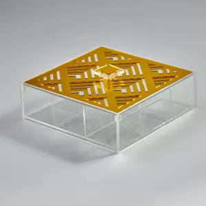 Geometric 9-compartments teabox