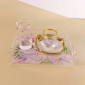 Purple Butterfly Set - Transparent Cup