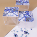 Blue Fatima Hands & Eyes Boxes Set of 3