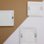 Blue Fatima Hands & Eyes Dessert Plates Set of Six