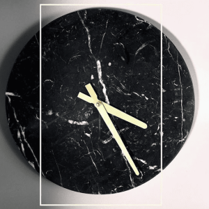 Nero Marquina Clock