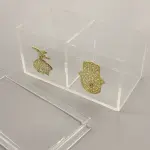 Gold plated kaf & tanoura 2 compartment box