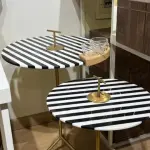 Marble Service Table with stainless stand