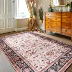 PERSISK Dark Color Vintage Chenille Rug