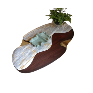 island coffee table without legs (white marble)