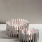 round marble candle holder