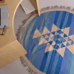 Blue Skies Kilim Round Rug