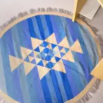 Blue Skies Kilim Round Rug