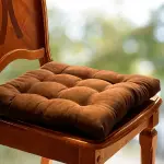 Velvet Premium Brown Seat Cushion