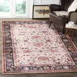 PERSISK Dark Color Vintage Chenille Rug