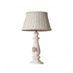Wicker Shade Side Lamp