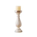 Country Carved Wooden Candle Holder
