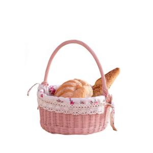 Farmhouse Wicker Basket – Round with Handles